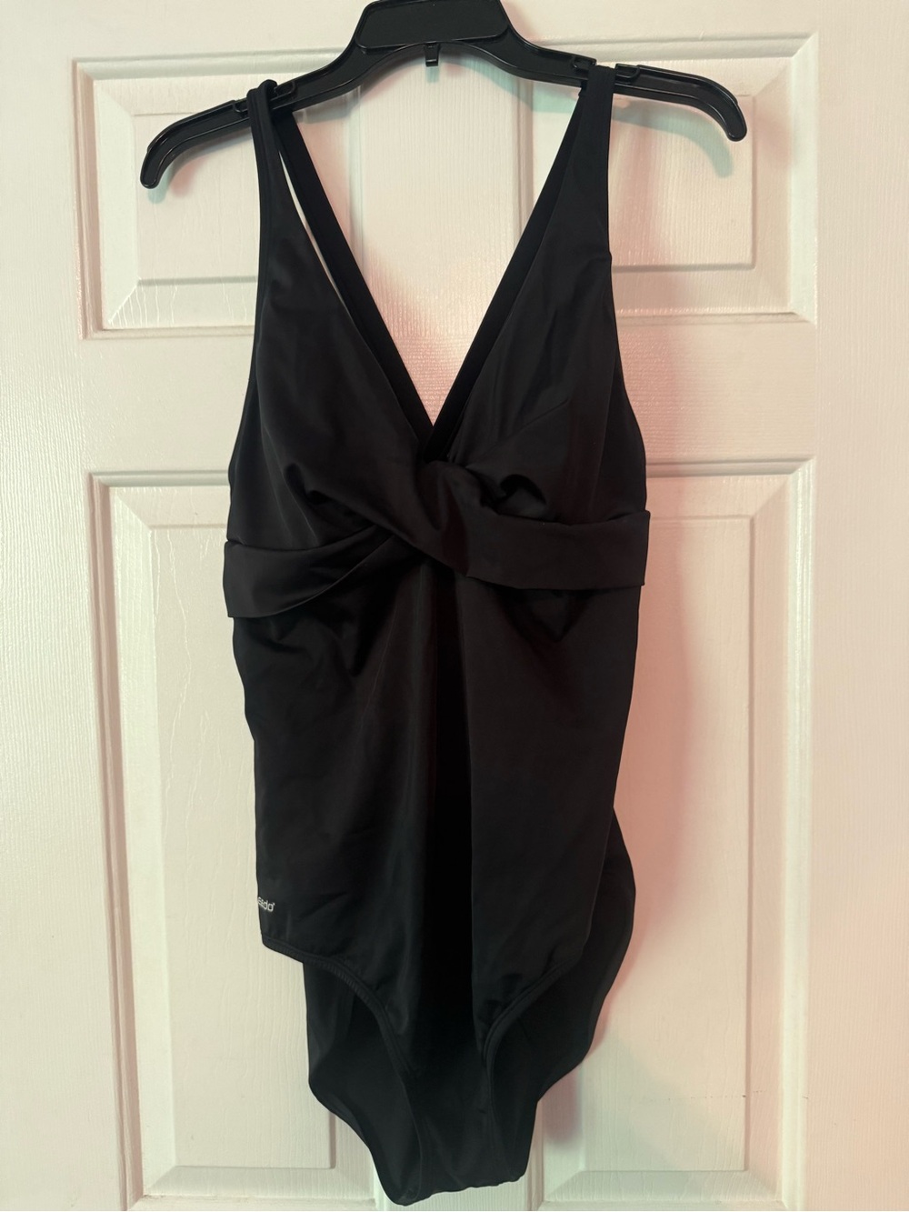 Speedo Black Twist Front One-Piece Swimsuit